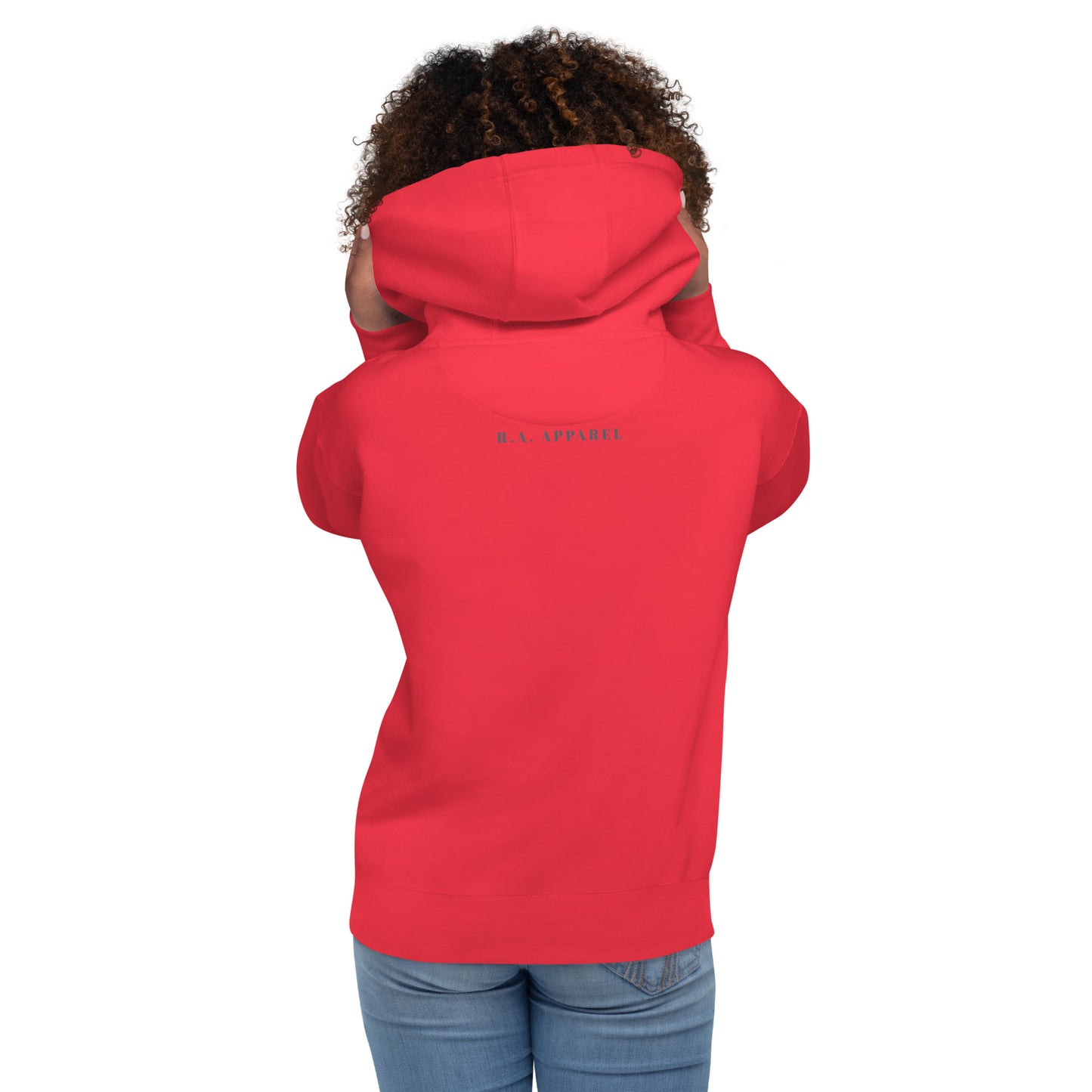 Wild Call Hoodie - Left Placement by R.A. Apparel, image 22, back view, Purple, size XL, left placement.