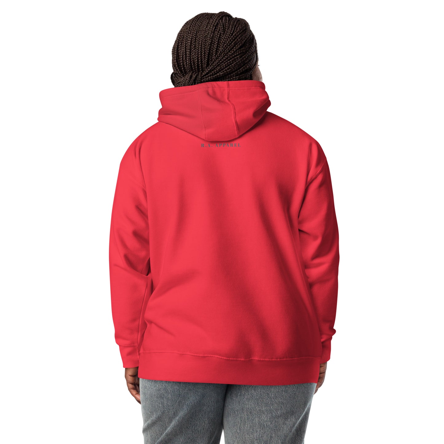 Human Form Hoodie - Left Placement product image 25 in Vintage Black, size 2XL, with back view and left placement.