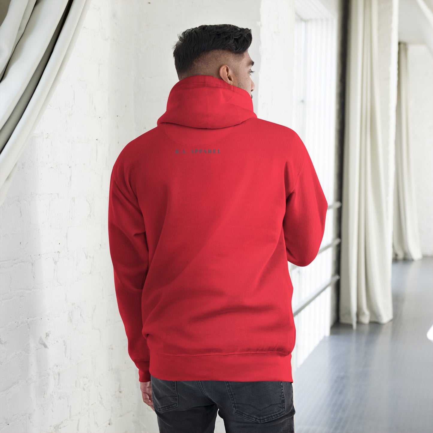 Fearless Hoodie - Left Placement image 28: Team Royal version, size L with back view of the No Fear range.