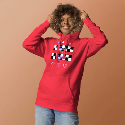 Freeborne Hoodie - Left Placement by R.A. Apparel, image 39, front view, Team Red, size L, left placement.