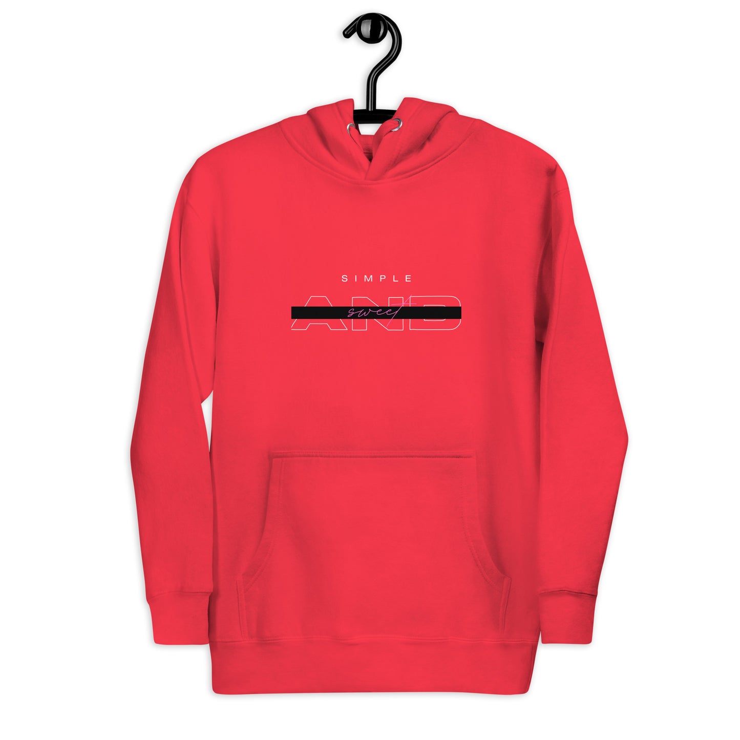 Image 34 of Purple Sweet Minimal Hoodie - Left Placement, size XL, with Simple and Sweet artwork visible in front view.