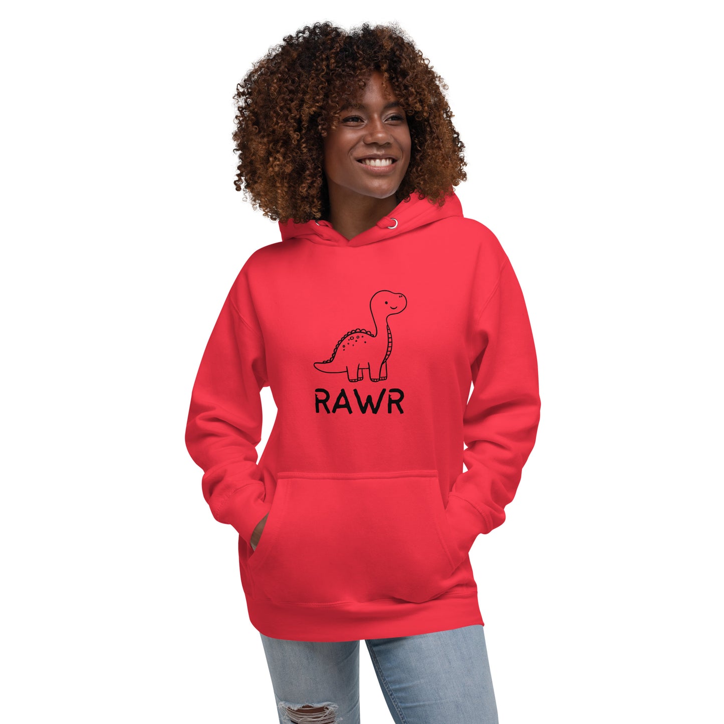 Wild Call Hoodie - Left Placement image 21 in Purple, size L, showing front view for the Rawr design.