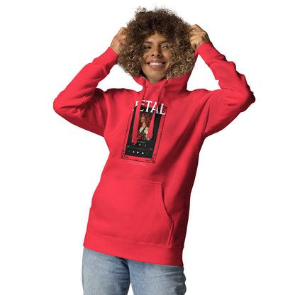Petaline Hoodie - Left Placement 52 product image 25 in Vintage Black, size S, with front view and left placement.