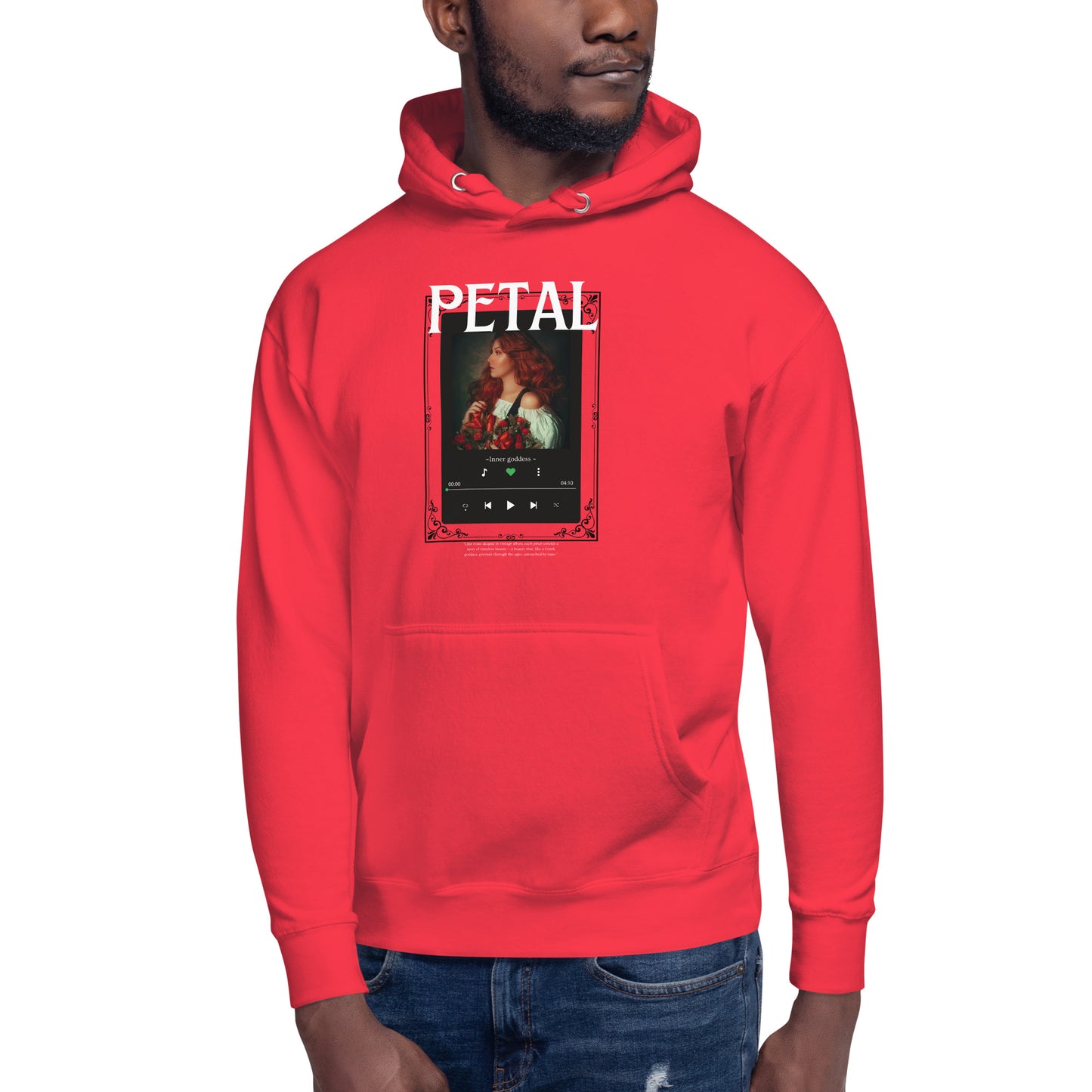 Petaline Hoodie - Left Placement 51 image 30: Vintage Black version, size 3XL with front view of the Petal range.