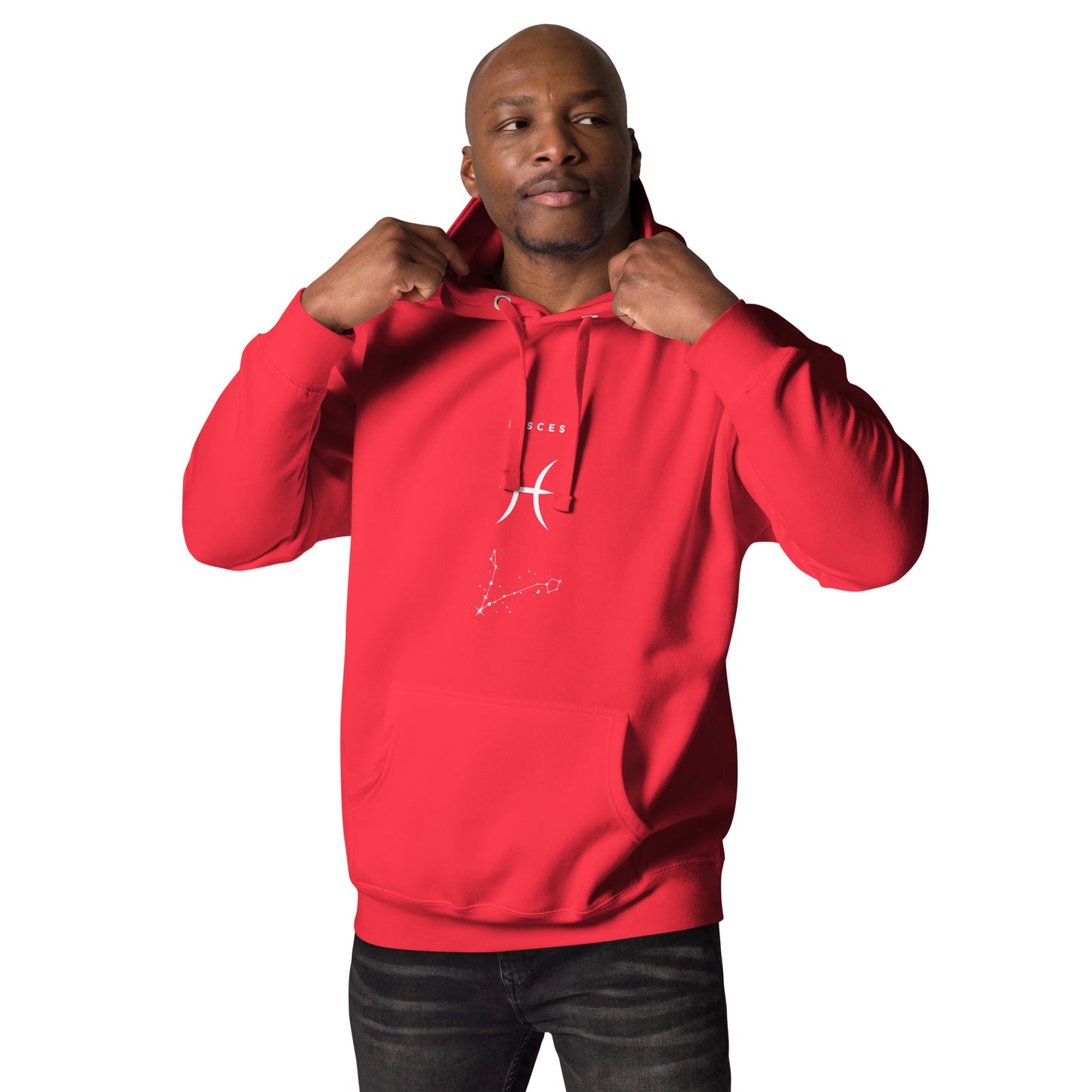 Tideborn Hoodie - Left Placement image 25 in Vintage Black, size S, showing front view for the Pisces design.