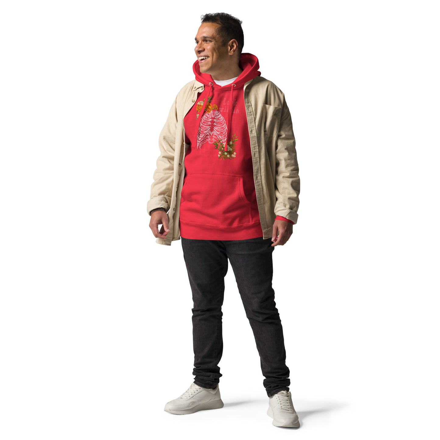 Innerline Hoodie - Left Placement product image 19 in Charcoal Heather, size S, with front view and left placement.