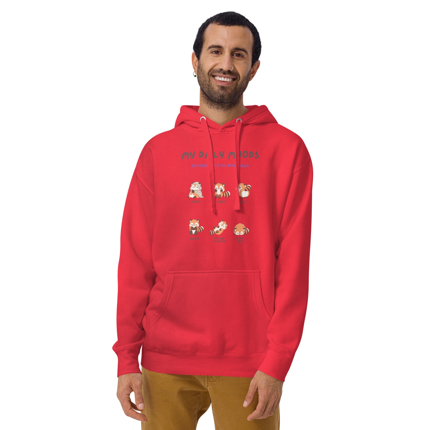 Image 53 of Bone Mood Diary Hoodie - Left Placement, size S, with My Daily Moods artwork visible in front view.