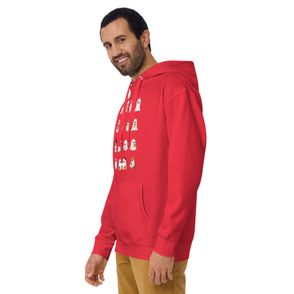 Spectral Hoodie - Left Placement product image 54 in Military Green, size 3XL, with front view, left-side angle and left placement.