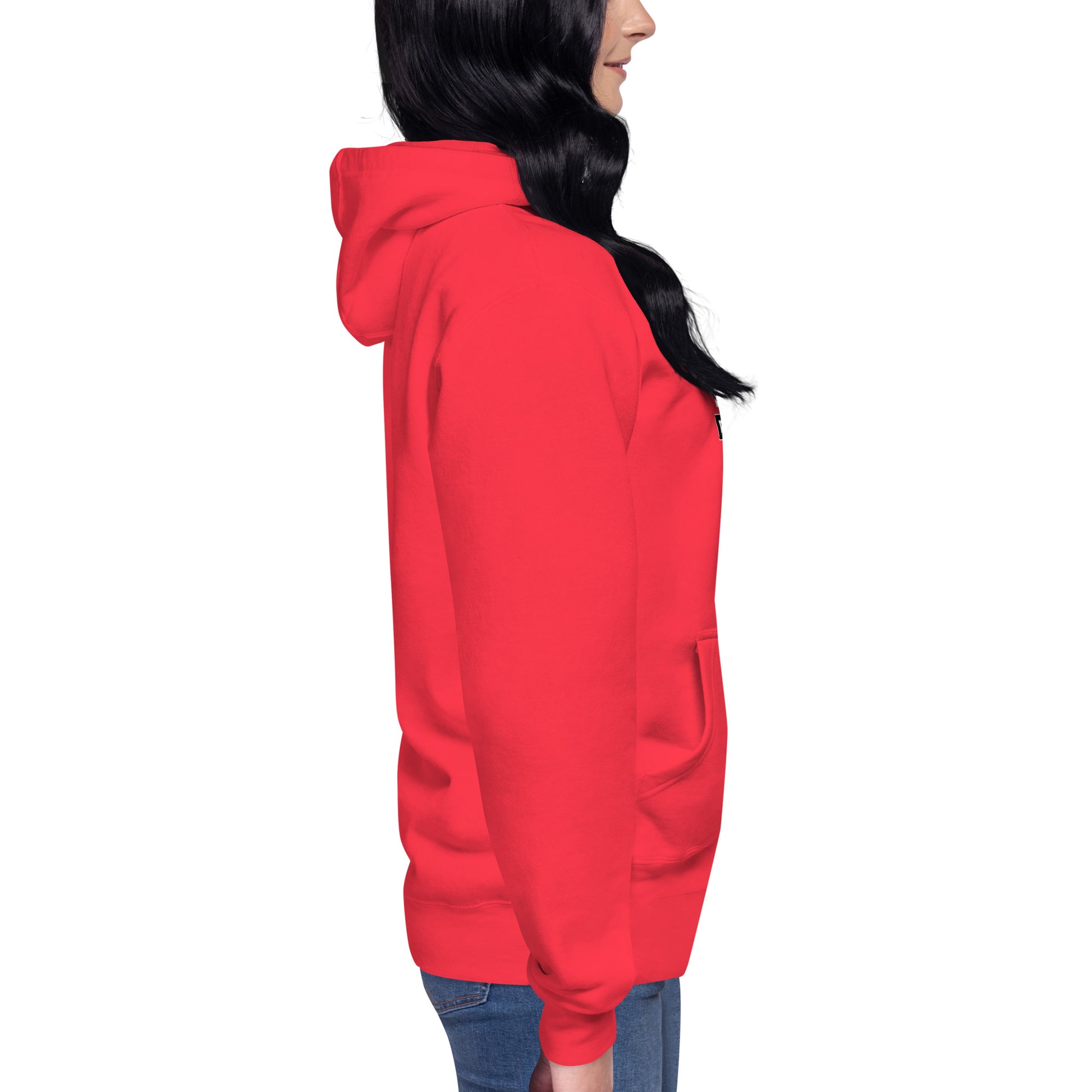 Impact Form Hoodie - Left Placement image 92: selected colour version with right-side angle of the Shape Lives range.