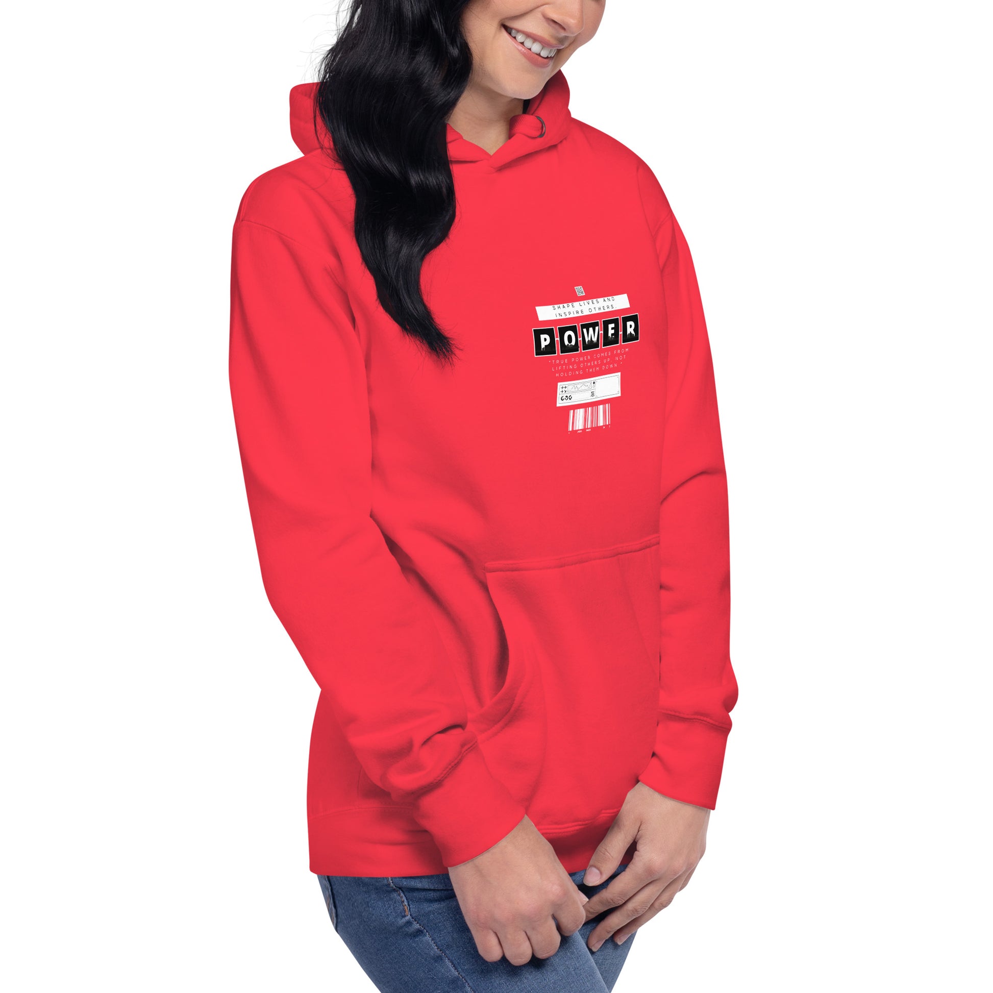 Impact Form Hoodie - Left Placement image 91: selected colour version with front view, right-side angle of the Shape Lives range.