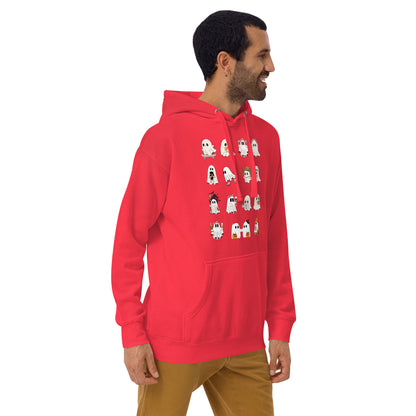 Spectral Hoodie - Left Placement product image 55 in Team Red, size S, with front view, right-side angle and left placement.