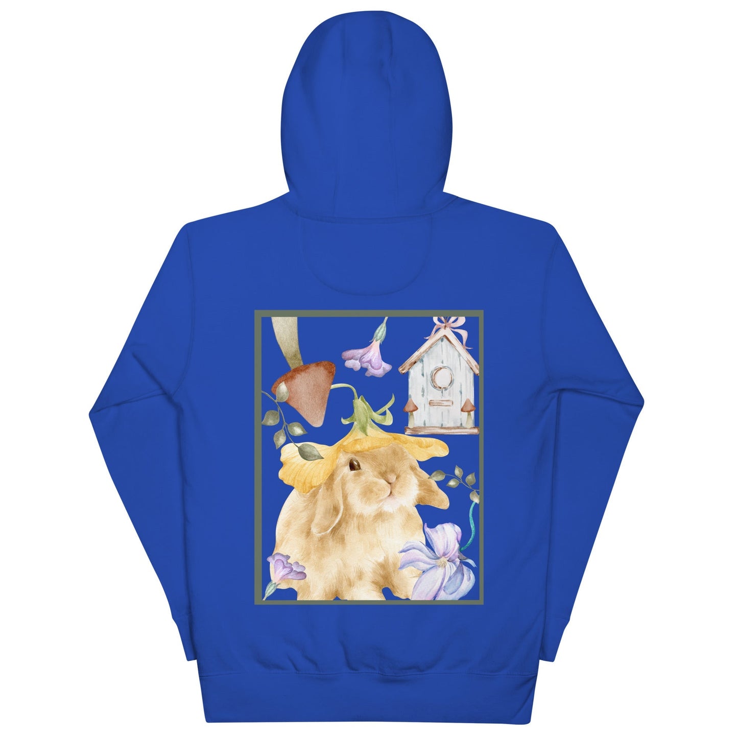 Meadow Club Hoodie - Left Placement 126 by R.A. Apparel, image 6, back view, Black, size 3XL, left placement.
