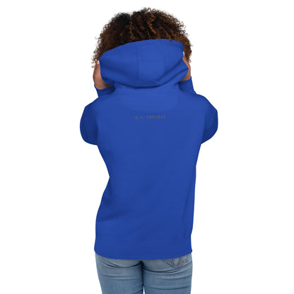 Blind Signal Hoodie - Left Placement product image 14 in Team Royal, size M, with back view and left placement.