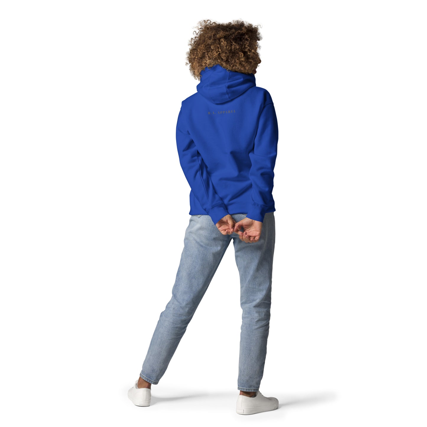 Petaline Hoodie - Left Placement 52 product image 16 in Maroon, size XL, with back view and left placement.