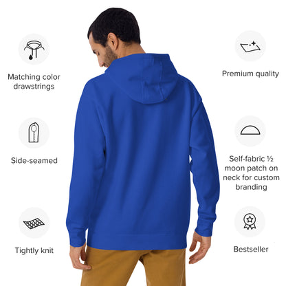 After Five Hoodie - Left Placement image 9: Sky Blue version with back view of the 5 O'Clock range.