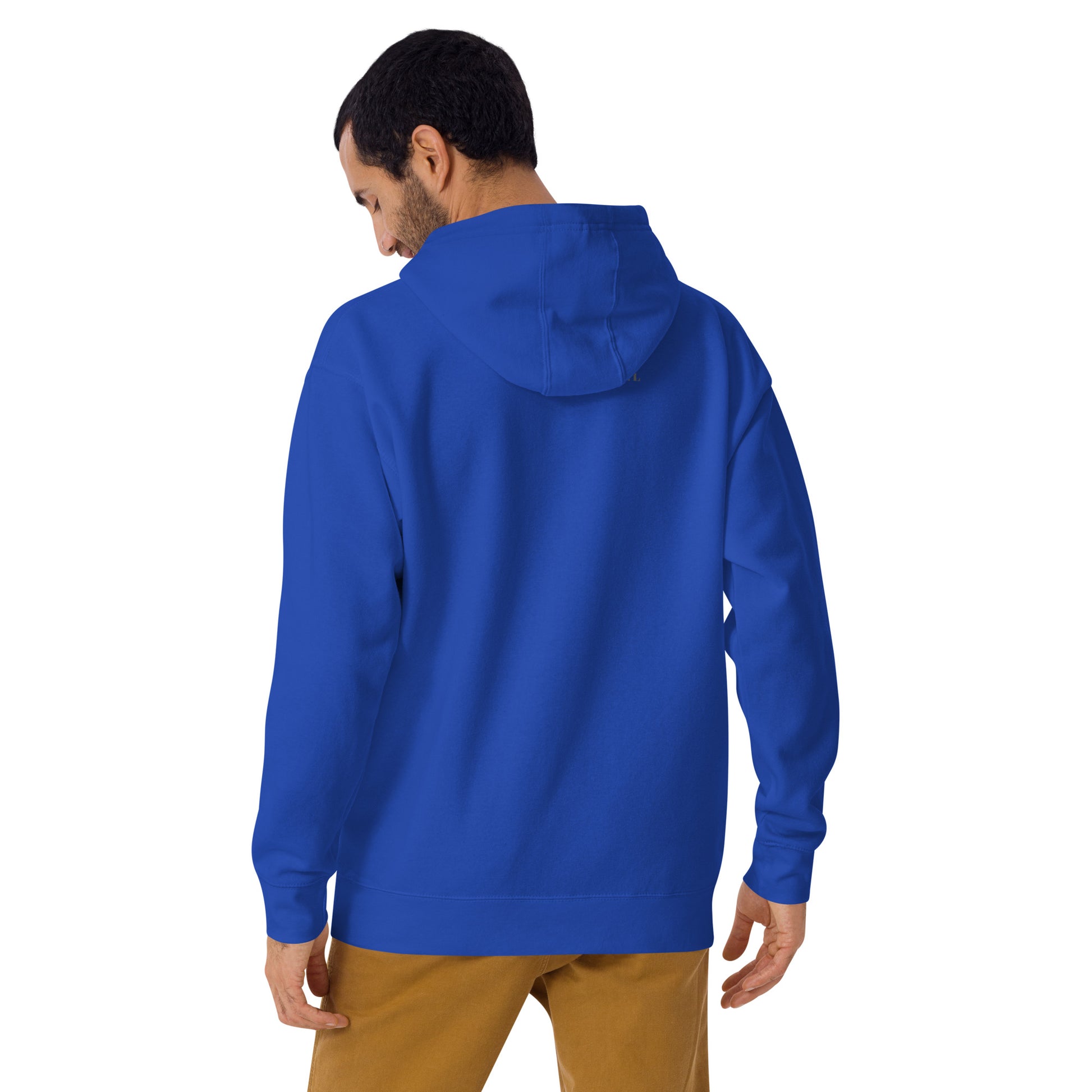 Mood Diary Hoodie - Left Placement image 34: Military Green version, size M with back view of the My Daily Moods range.
