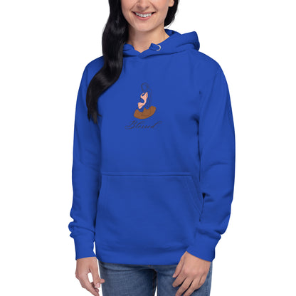 Image 25 of Vintage Black Grace Mark Hoodie - Left Placement, size S, with Blessed artwork visible in front view.