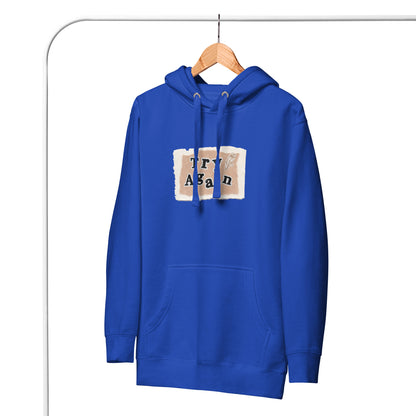 Retry Hoodie - Left Placement product image 15 in Maroon, size L, with front view and left placement.