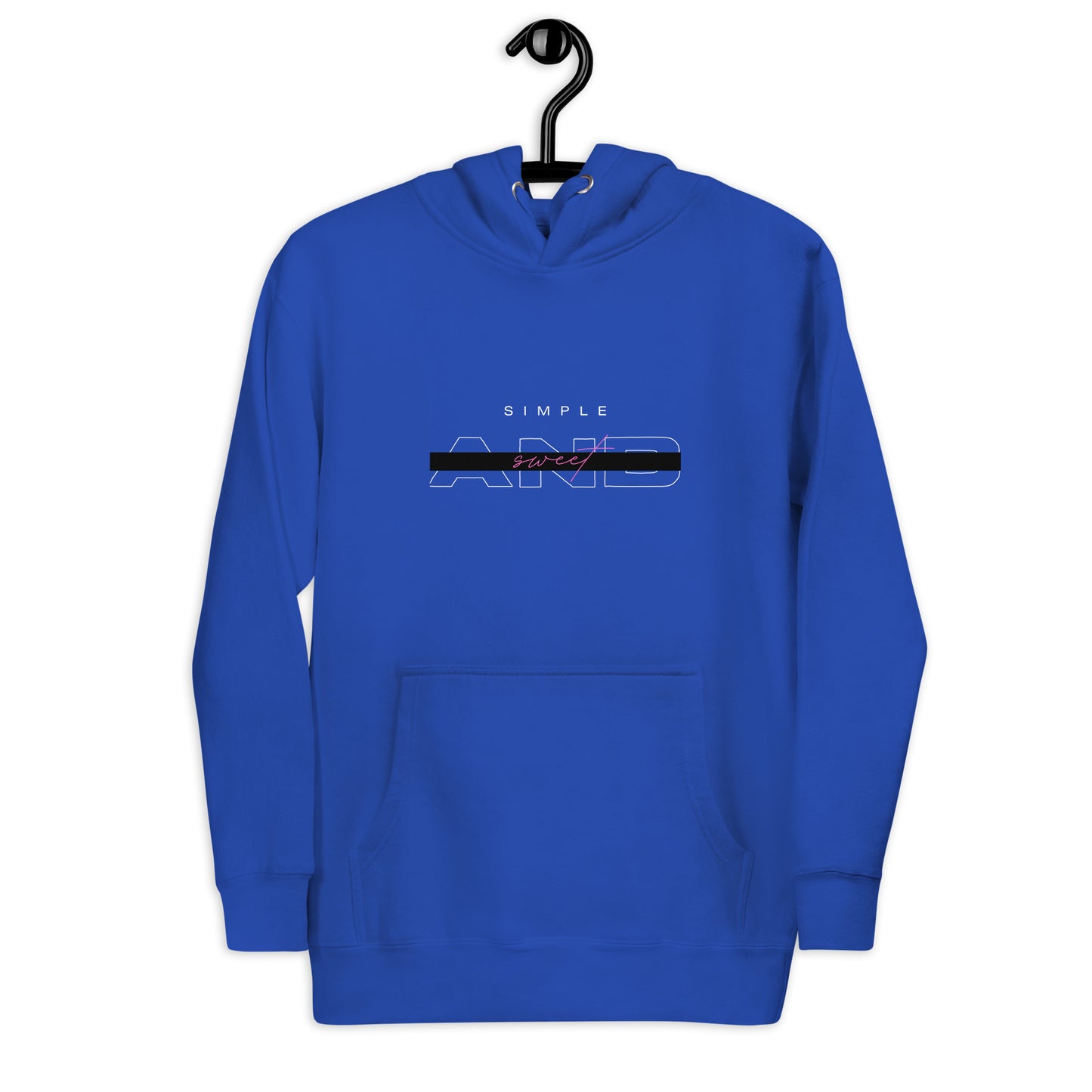 Image 19 of Vintage Black Sweet Minimal Hoodie - Left Placement, size S, with Simple and Sweet artwork visible in front view.