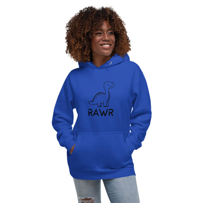Wild Call Hoodie - Left Placement image 13: Team Royal version, size S with front view of the Rawr range.