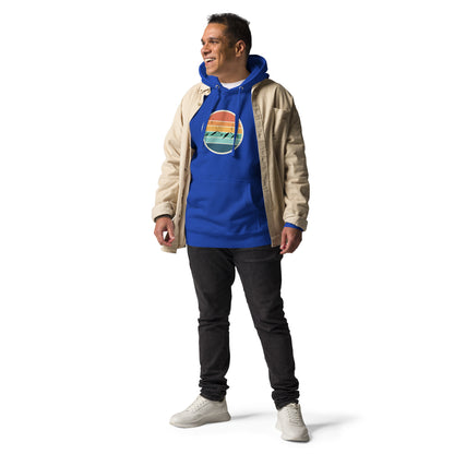 Summitline Hoodie - Left Placement by R.A. Apparel, image 17, front view, Maroon, size 2XL, left placement.