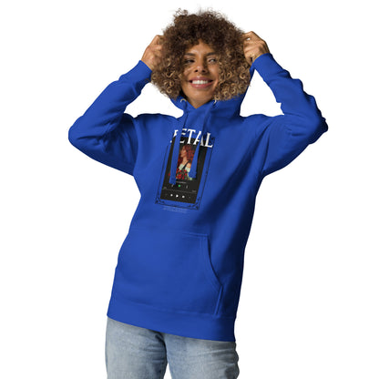 Petaline Hoodie - Left Placement 52 by R.A. Apparel, image 15, front view, Maroon, size L, left placement.