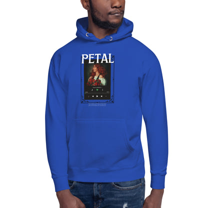 Petaline Hoodie - Left Placement 51 product image 15 in Maroon, size L, with front view and left placement.