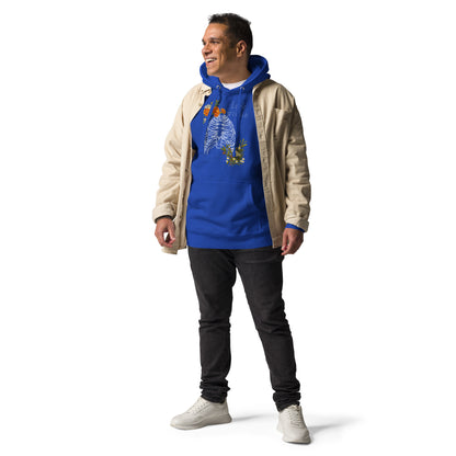 Innerline Hoodie - Left Placement by R.A. Apparel, image 13, front view, Maroon, size S, left placement.