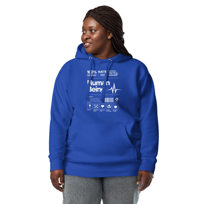 Human Form Hoodie - Left Placement image 15 in Maroon, size 2XL, showing front view for the Human Being design.