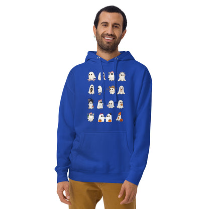 Image 33 of Team Royal Spectral Hoodie - Left Placement, size L, with Ghosts artwork visible in front view.