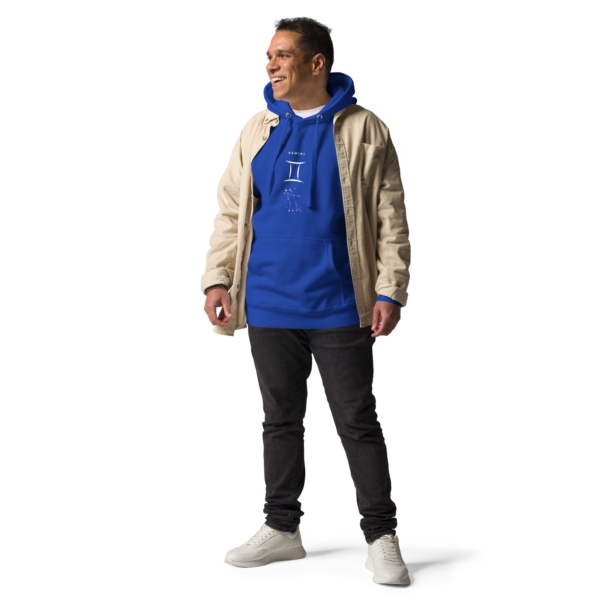 Twin Signal Hoodie - Left Placement image 11 in Maroon, size L, showing front view for the Gemini design.