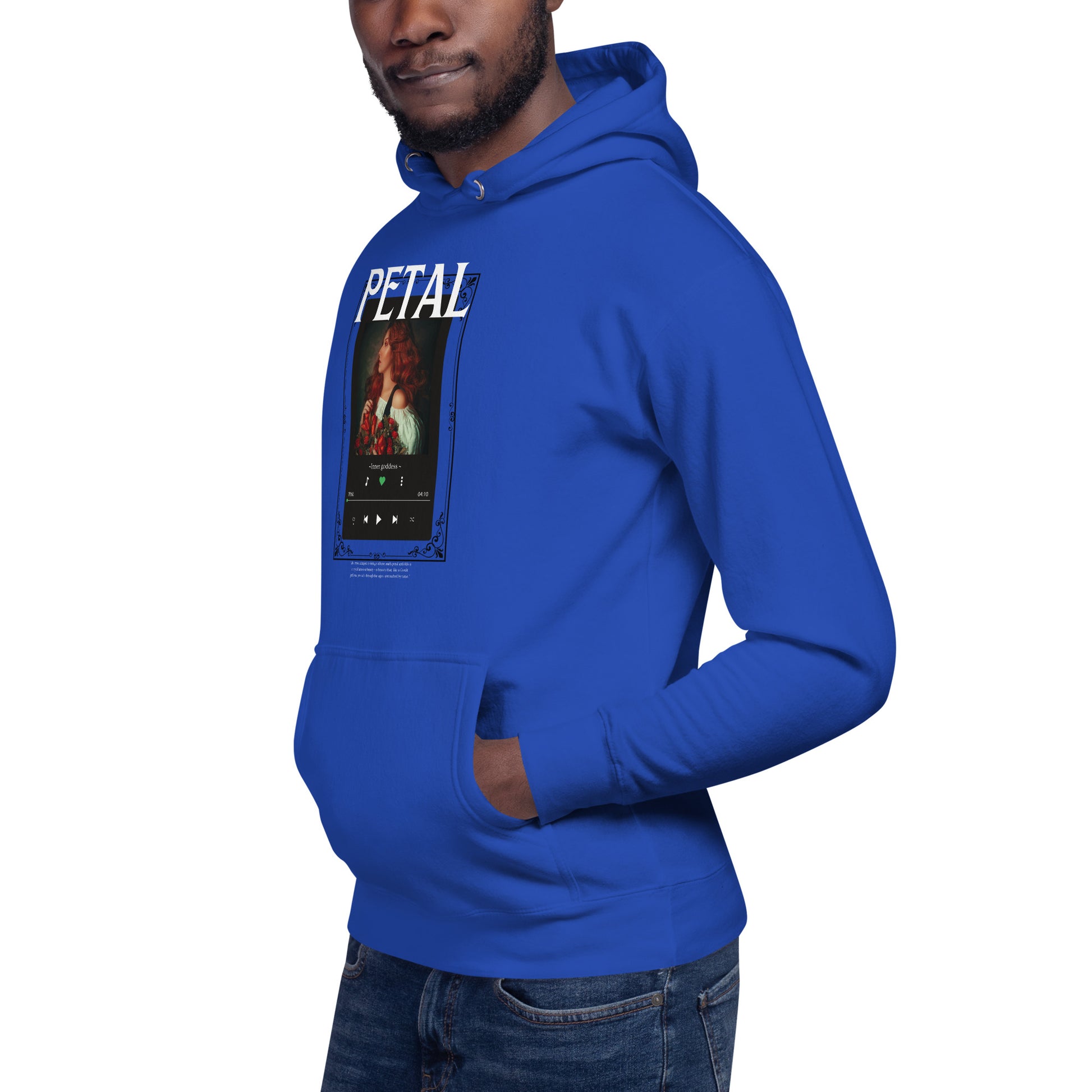 Petaline Hoodie - Left Placement 51 image 18: Maroon version, size 3XL with front view, left-side angle of the Petal range.