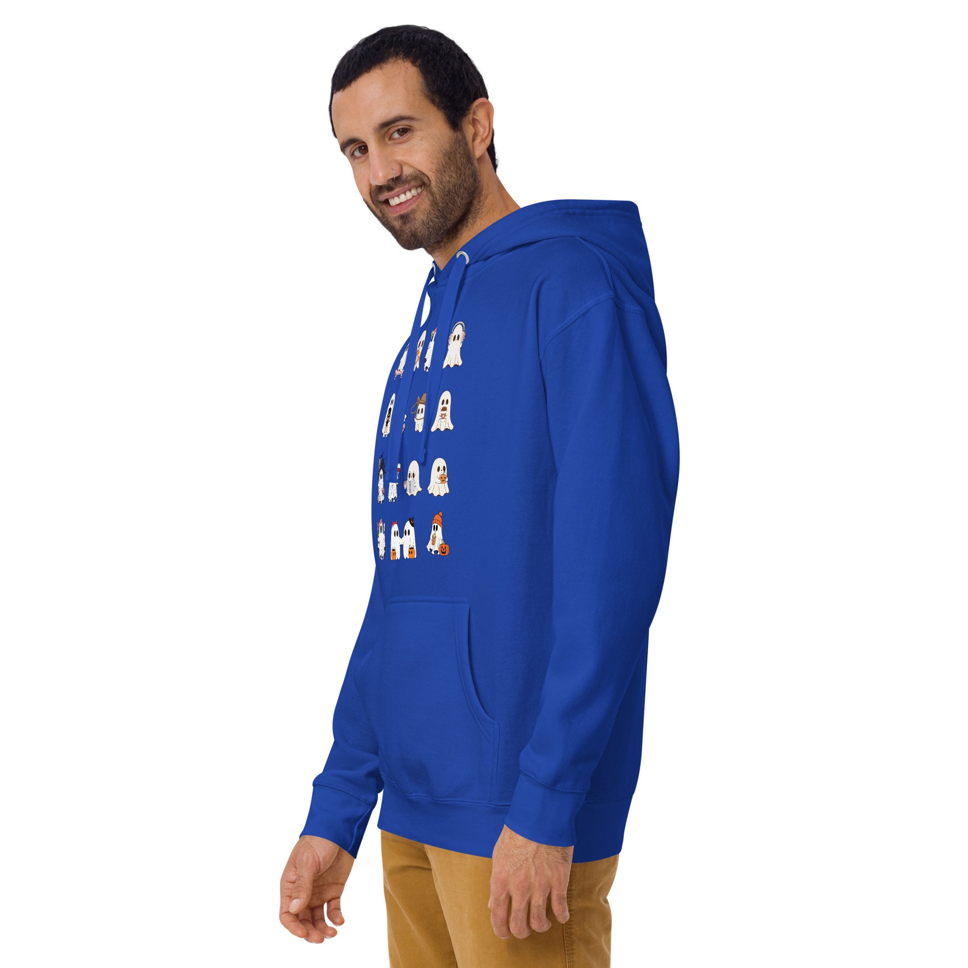 Image 35 of Team Royal Spectral Hoodie - Left Placement, size 2XL, with Ghosts artwork visible in front view, left-side angle.