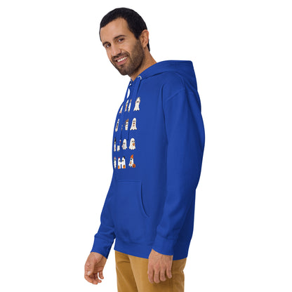 Image 35 of Team Royal Spectral Hoodie - Left Placement, size 2XL, with Ghosts artwork visible in front view, left-side angle.