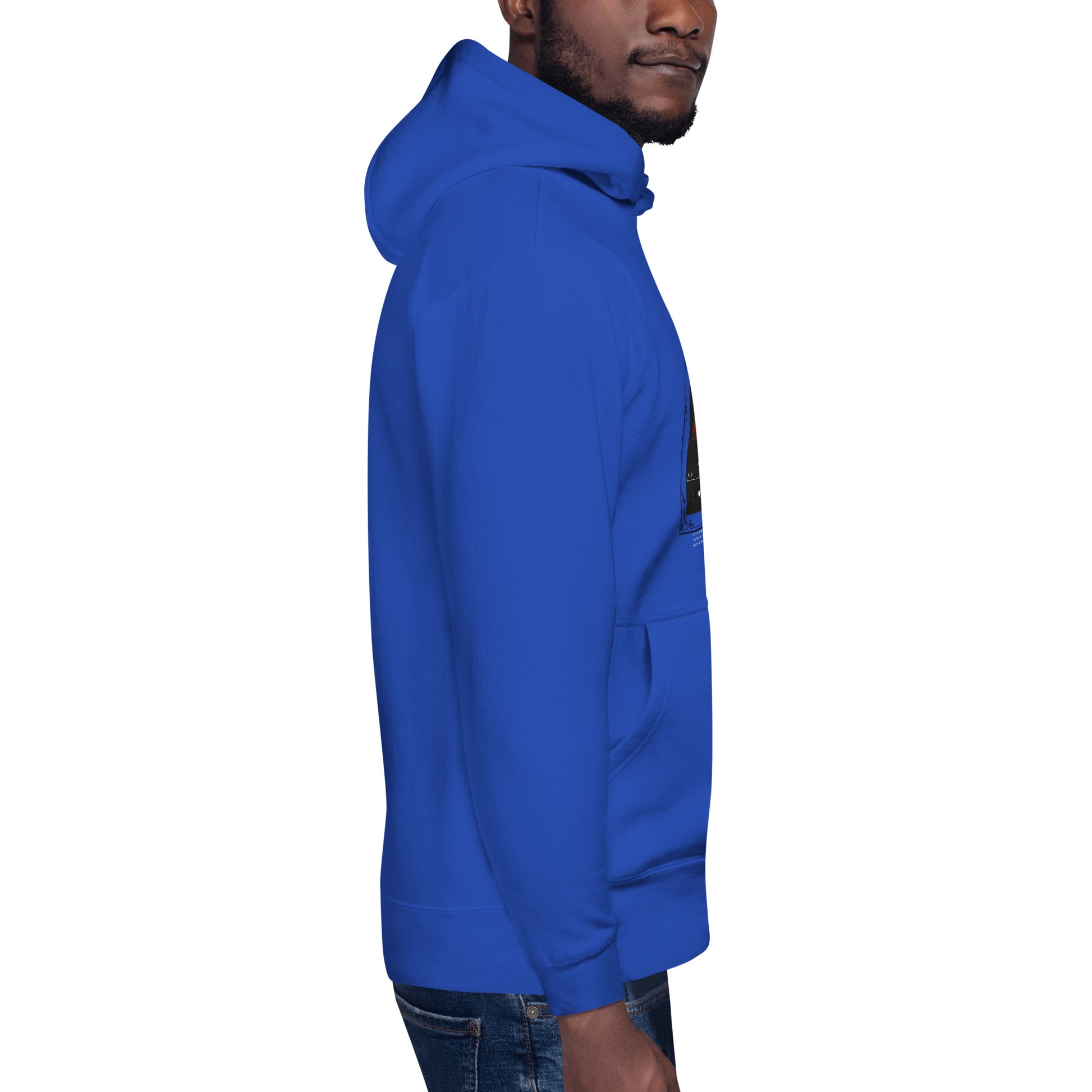 Petaline Hoodie - Left Placement 51 image 19 in Charcoal Heather, size S, showing right-side angle for the Petal design.