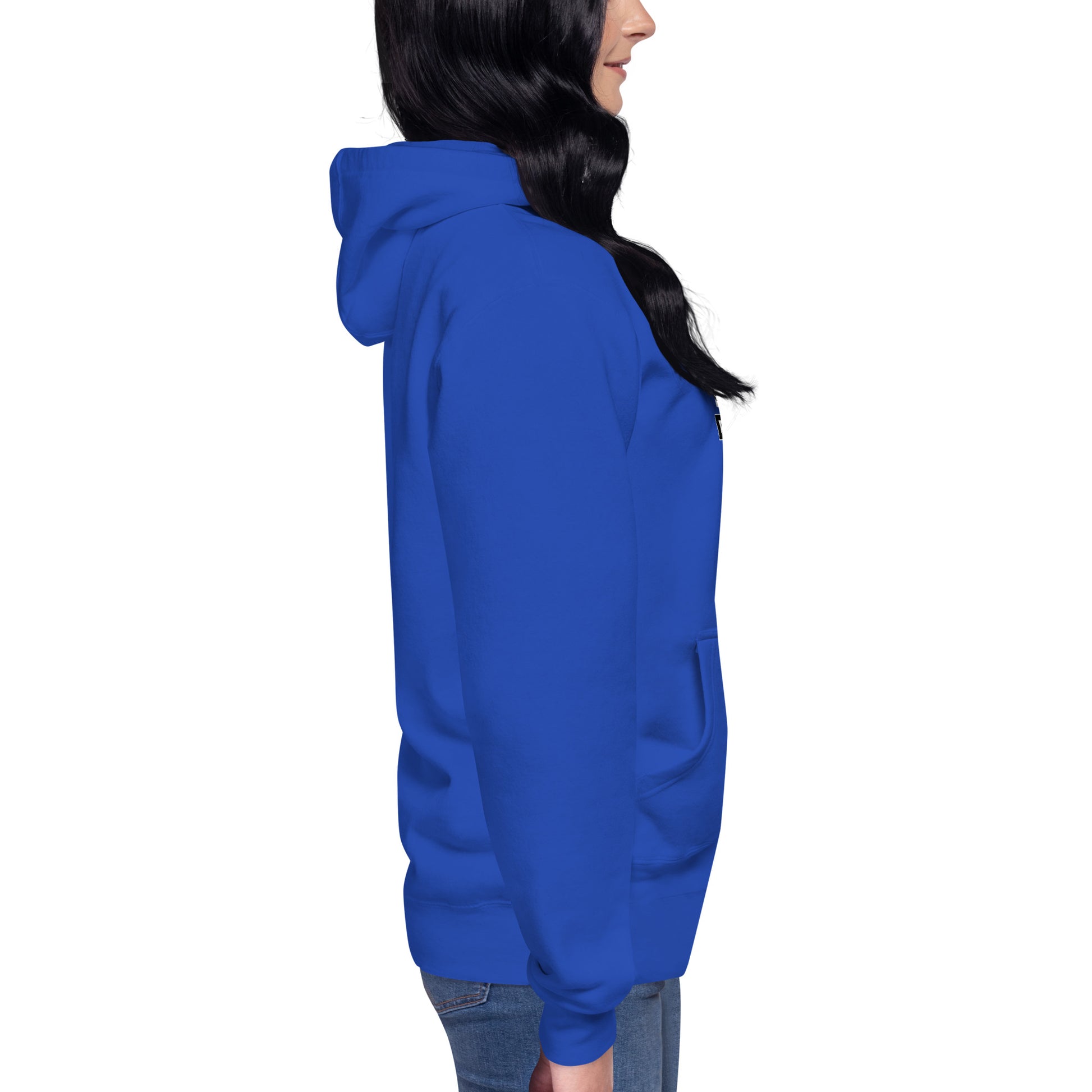 Image 61 of Dusty Rose Impact Form Hoodie - Left Placement, size S, with Shape Lives artwork visible in right-side angle.