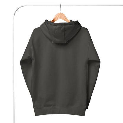 Image 23 of Charcoal Heather Farewell Bloom Hoodie - Left Placement, size 2XL, with Until We Meet Again artwork visible in back view.