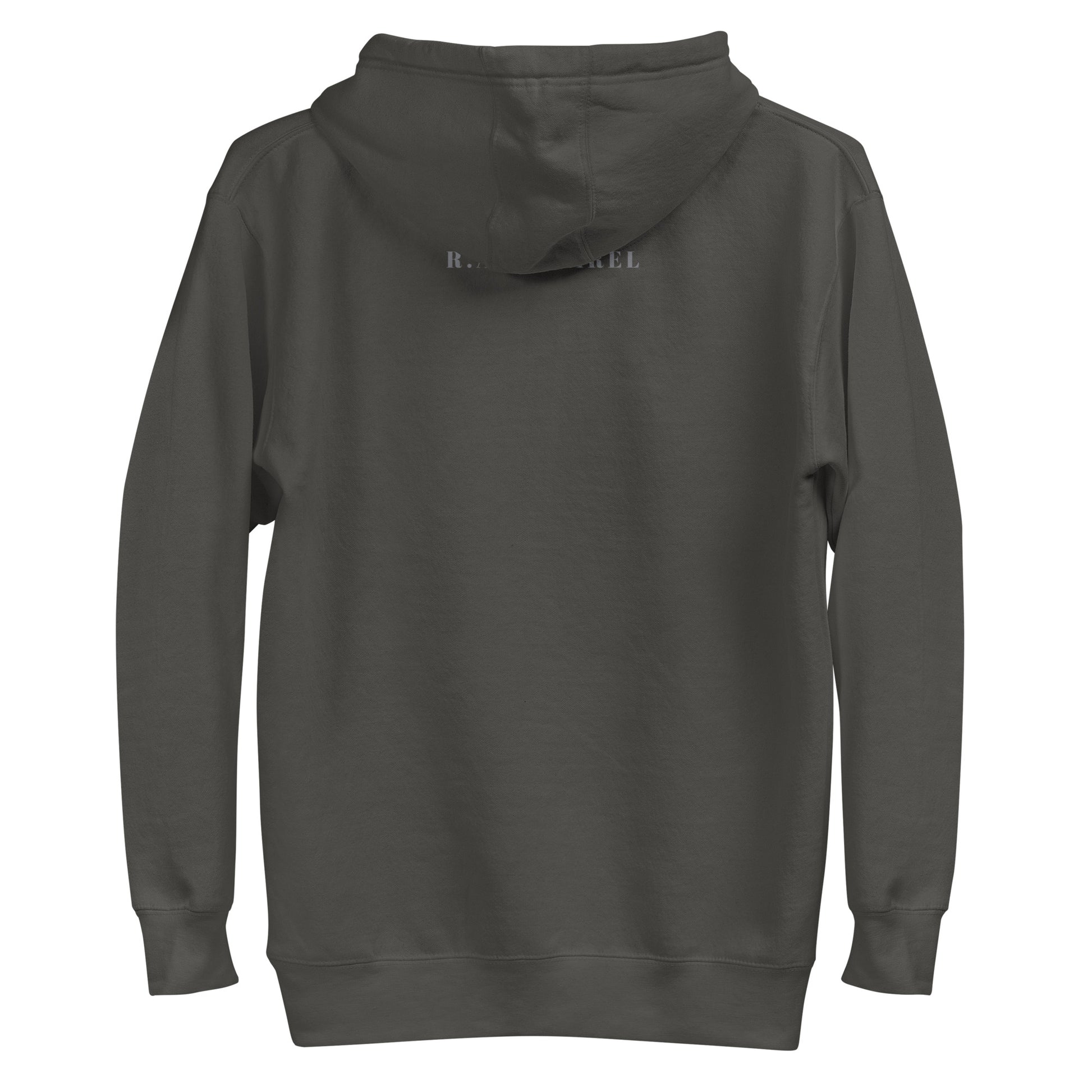 Social Static Hoodie - Left Placement image 22 in Vintage Black, size XL, showing back view for the Social Meter design.