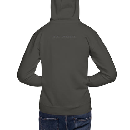 Limitless Hoodie - Left Placement image 22: Vintage Black version, size XL with back view of the No Limits range.