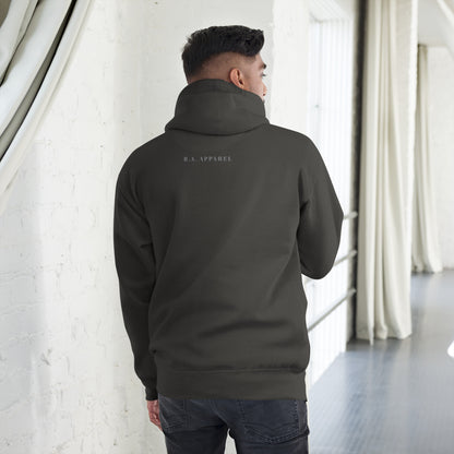 Fearless Hoodie - Left Placement by R.A. Apparel, image 26, back view, Team Royal, size S, left placement.