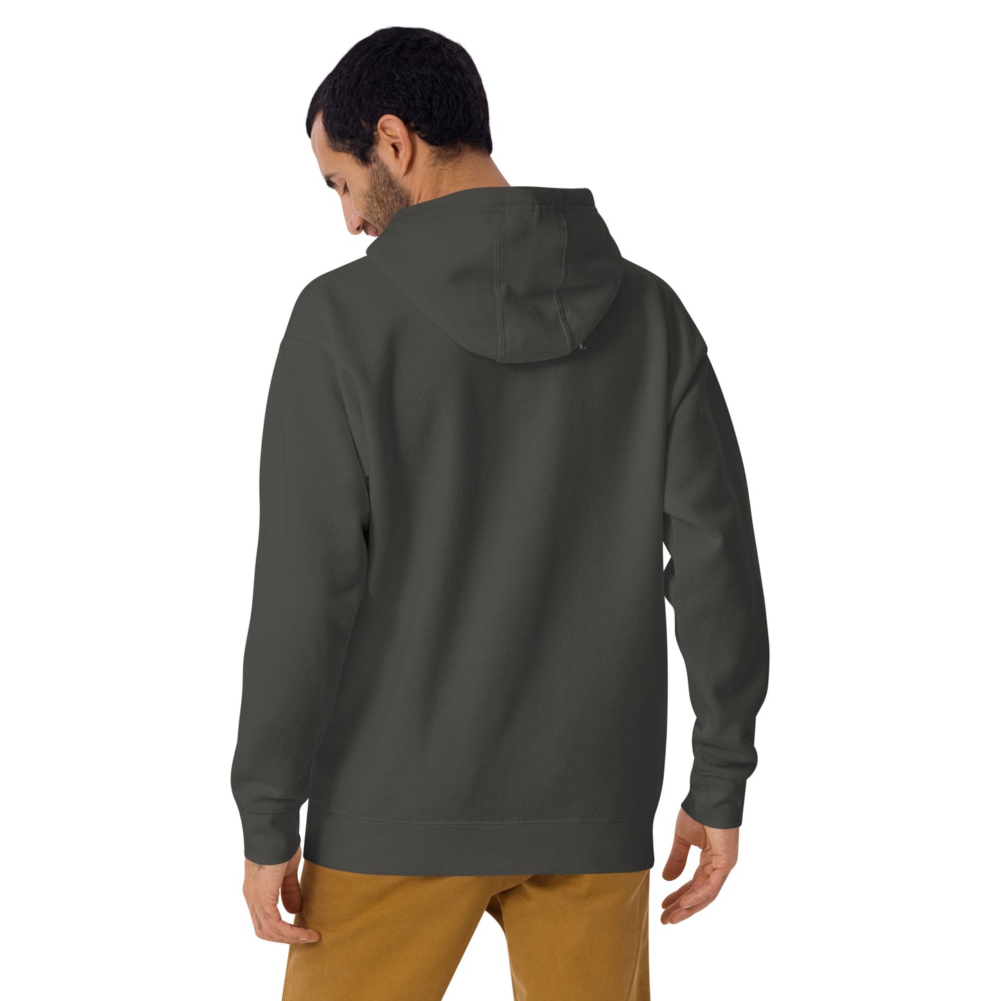 Skyline Dream Hoodie - Left Placement image 48: Team Red version, size L with back view of the Dream Big range.