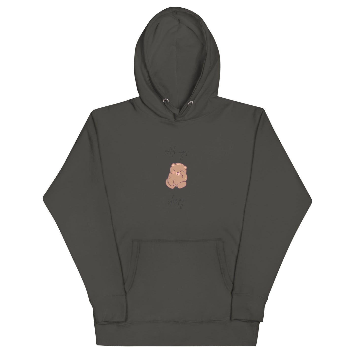 Image 5 of Black Nightcall Hoodie - Left Placement, size 2XL, with Always Sleepy artwork visible in front view.