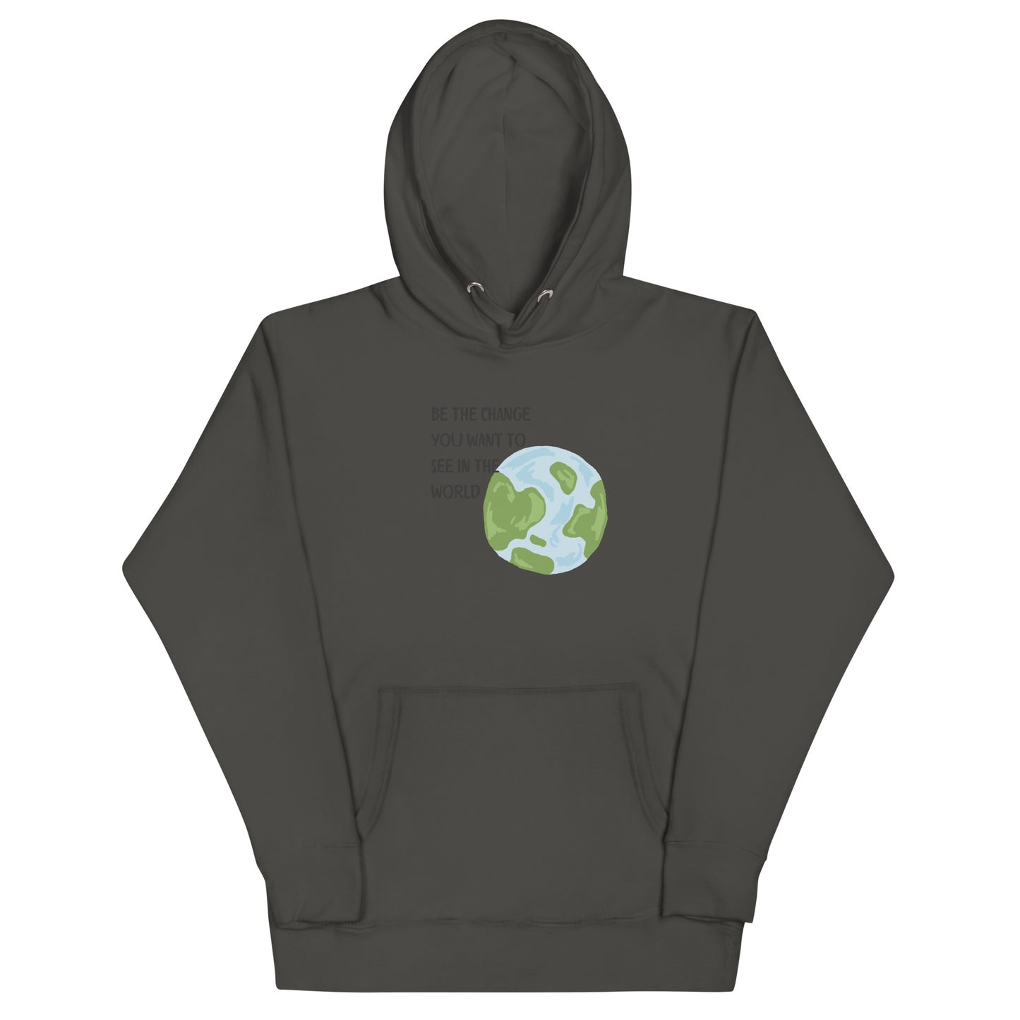 Change Signal Hoodie - Left Placement by R.A. Apparel, image 1, front view, Charcoal Heather, size S, left placement.