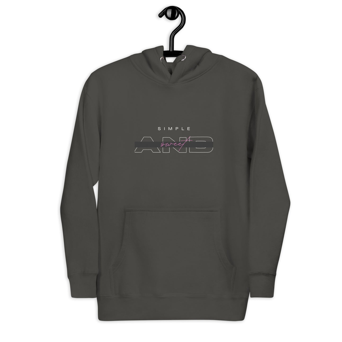 Sweet Minimal Hoodie - Left Placement by R.A. Apparel, image 31, front view, Purple, size S, left placement.