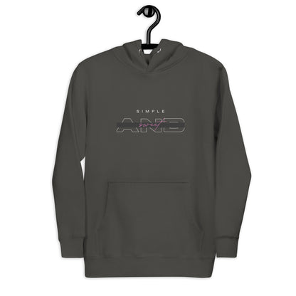 Sweet Minimal Hoodie - Left Placement by R.A. Apparel, image 31, front view, Purple, size S, left placement.