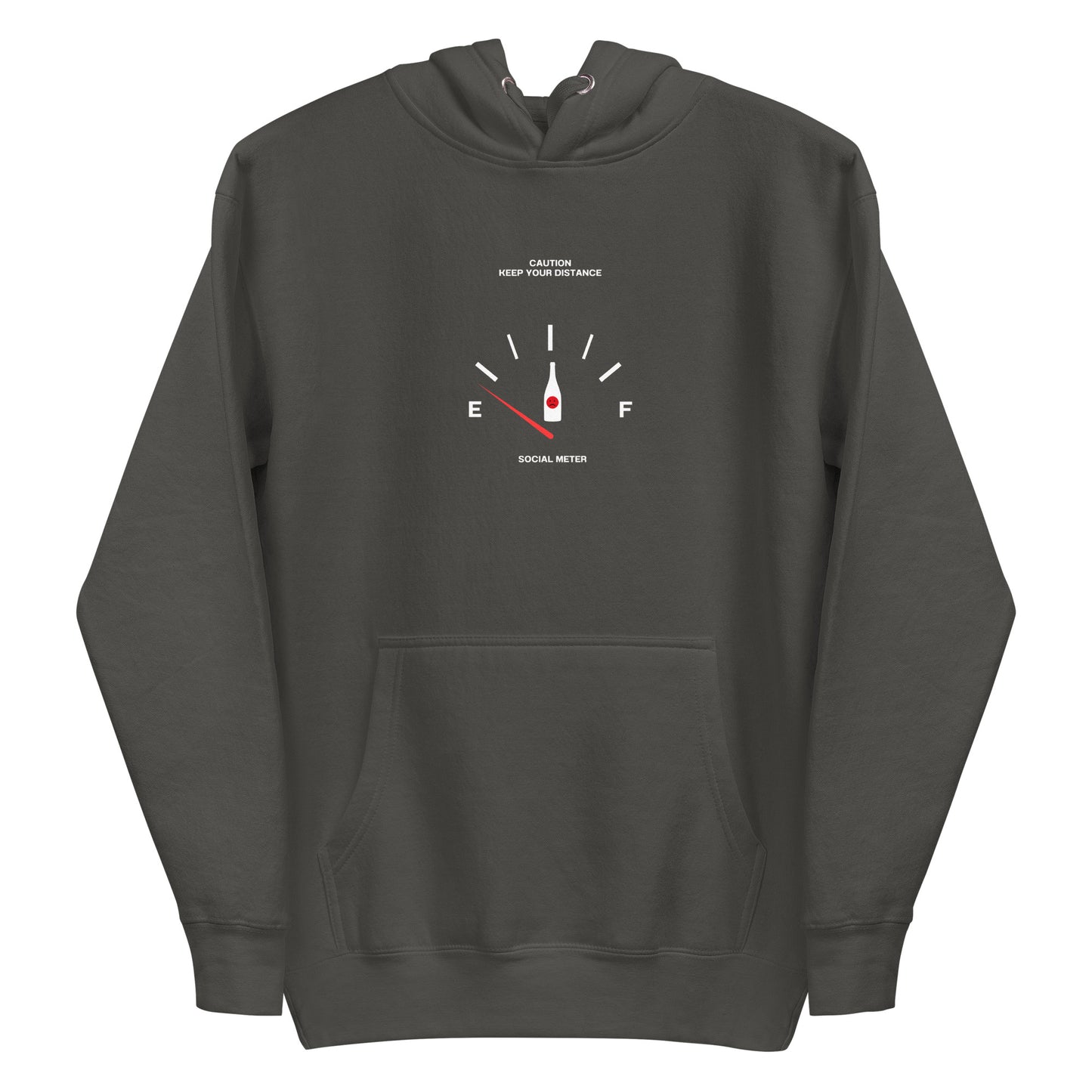 Social Static Hoodie - Left Placement product image 21 in Vintage Black, size L, with front view and left placement.