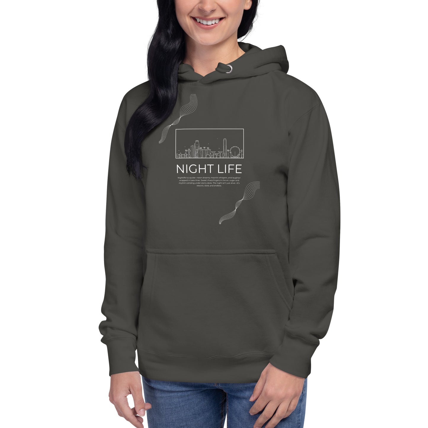 Afterhours Hoodie - Left Placement by R.A. Apparel, image 18, front view, Maroon, size 3XL, left placement.