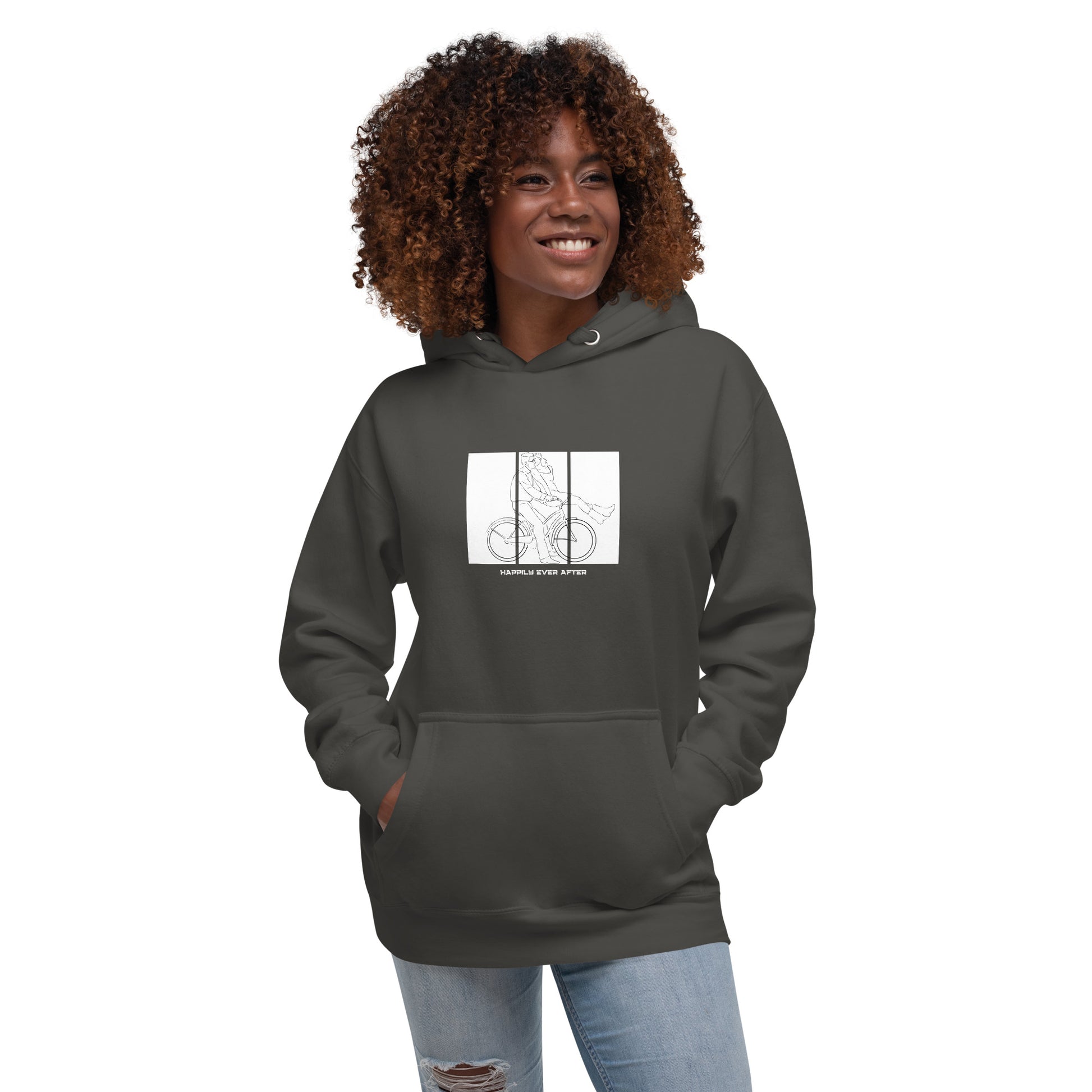 Image 49 of Team Red Ever After Hoodie - Left Placement, size S, with Happily Ever After artwork visible in front view.