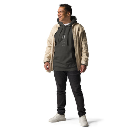 Twin Signal Hoodie - Left Placement by R.A. Apparel, image 9, front view, Maroon, size S, left placement.