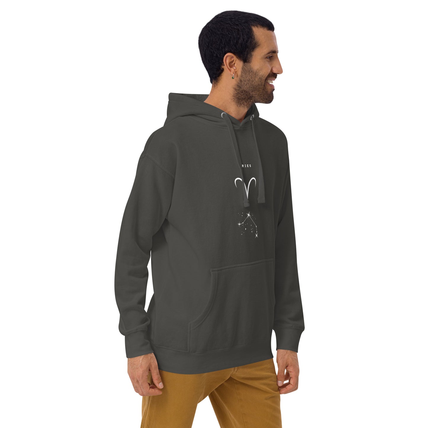 Marsborne Hoodie - Left Placement image 38: Purple version, size M with front view, right-side angle of the Aries range.